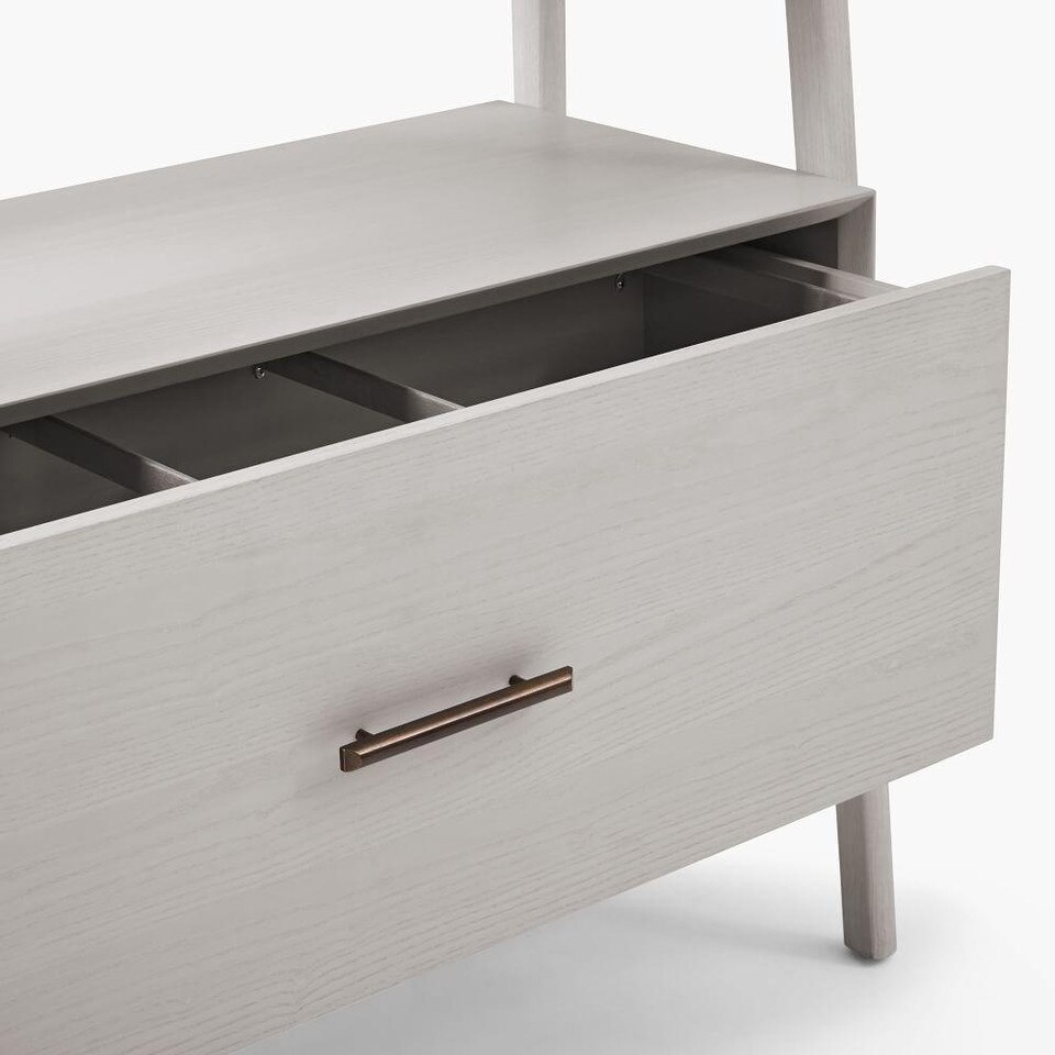 MidCentury 97 cm Bookshelf w/ drawer Pebble West Elm UK